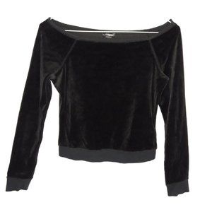 Off-the-shoulder Velvet Blouse